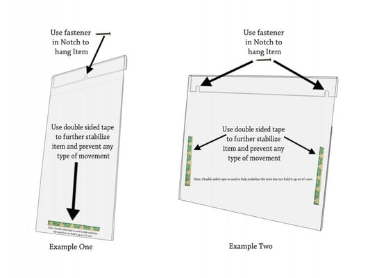 Sign Display Sleeve 11"W x 17"H Poster Holder with Notched Back