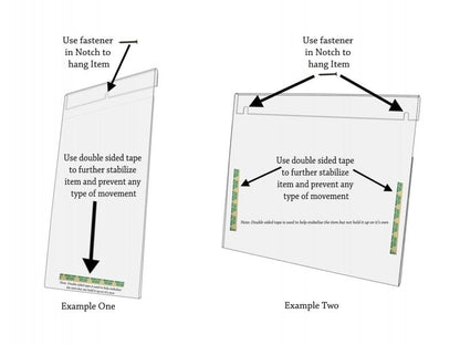 Sign Holder 14"W x 8.5"H Large Display Sleeve with Notched Back