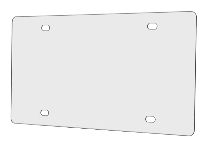 Blank License Plate Cover Laser Cut Acrylic with 4 Holes