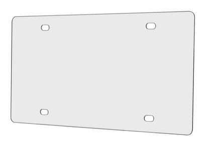 Blank License Plate Cover Laser Cut Acrylic with 4 Holes