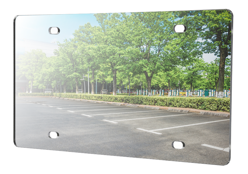 Blank License Plate Cover Laser Cut Acrylic with 4 Holes