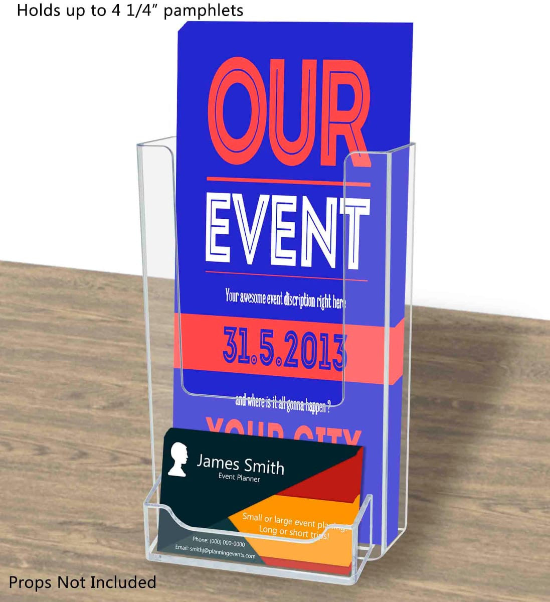 Tall Acrylic Holder for Four Inch Wide Literature