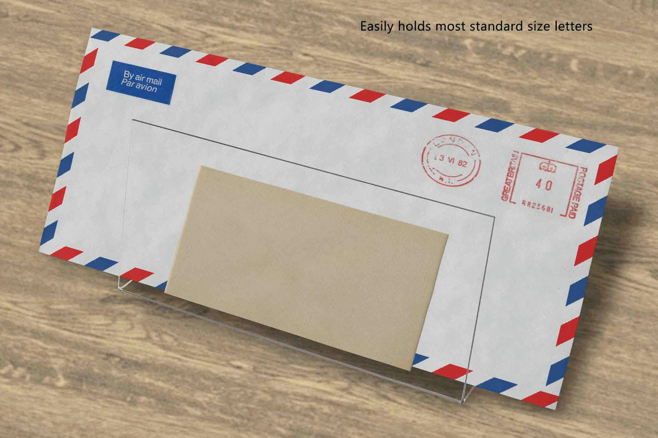 Eight and a half inch Mail Letter Sign Holder Slant Back Desktop Organizer