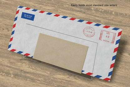 Eight and a half inch Mail Letter Sign Holder Slant Back Desktop Organizer