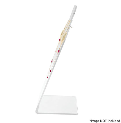 Clear earring holder for necklaces and earrings and bracelets side view