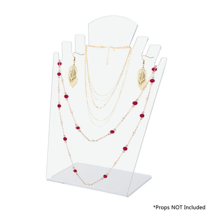 Clear earring holder for necklaces and earrings and bracelets with a jewelry set