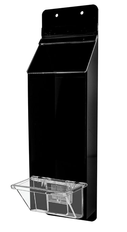 4"W x 9"H Outdoor Trifold Holder Clear and Black with Card Pocket