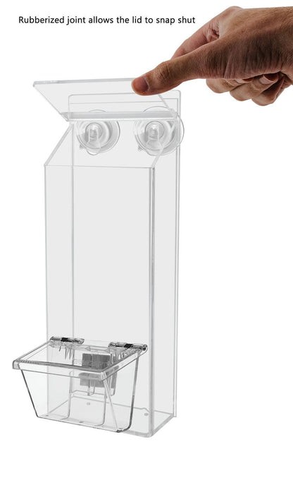 4"W x 9"H Suction Cup Outdoor Brochure Holder with Card Box