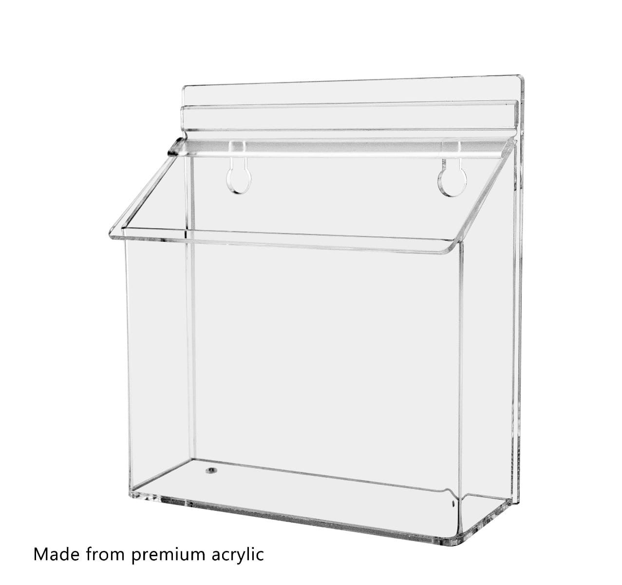 7.5"W x 5.5"H Outdoor Postcard Holder Wall Brochure Box with Lid