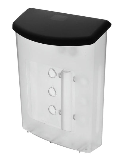 Eight and a half Magazine Display Outdoor Holder Clear with Black Lid Box