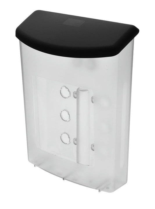 Eight and a half Magazine Display Outdoor Holder Clear with Black Lid Box
