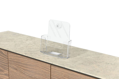 Booklet Holder for 6.5"W Pamphlets with Business Card Slot