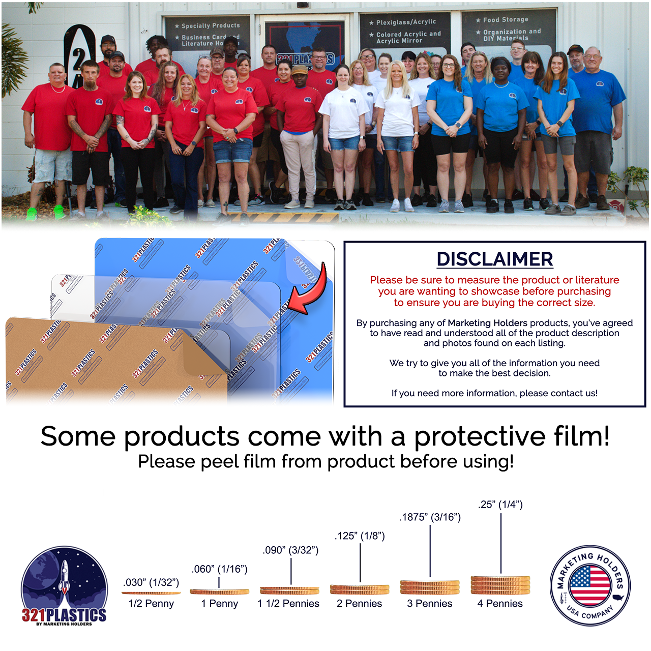 3.5"W x 7"H Brochure Shield Clear Stops Literature From Folding