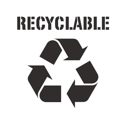 RECYCLABLE Stencil 24" Symbol