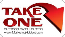 Outdoor Take One Sticker for Brochure Holders and Literature Boxes