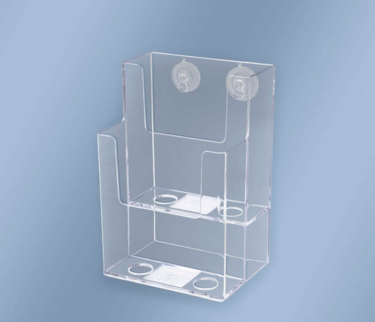 Suction Cup 4"W Trifold Brochure Window Mount Display