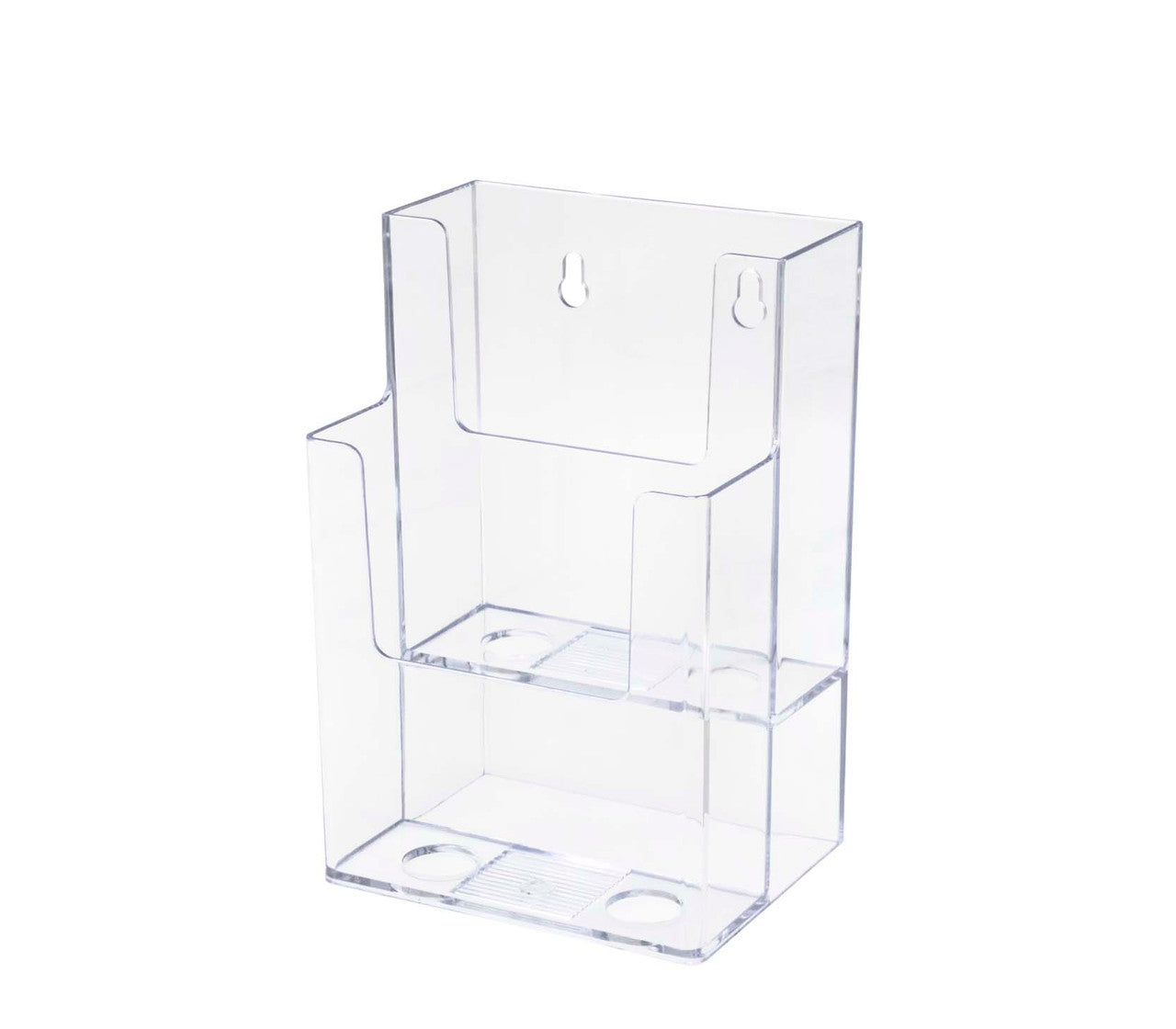 Trifold Holder for 4"W Brochures 2 Tier Multi Pocket Display Rack