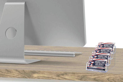 4 Pocket Tiered Retail Gift Card Display Business Card Holder