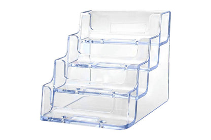 4 Pocket Tiered Retail Gift Card Display Business Card Holder