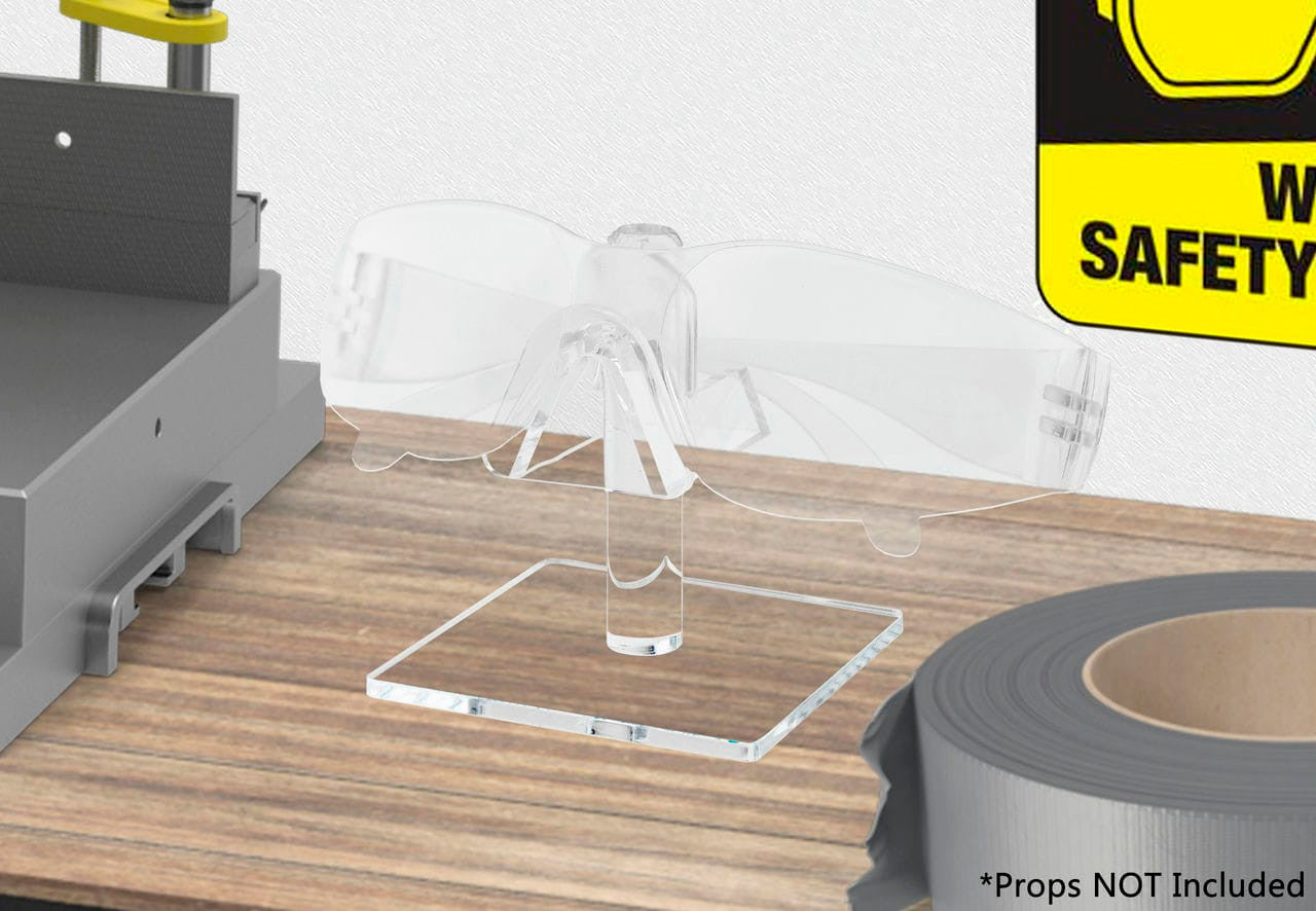 Single Tier Sunglasses Eyeglasses Square Display Stand Counter Tabletop Acrylic