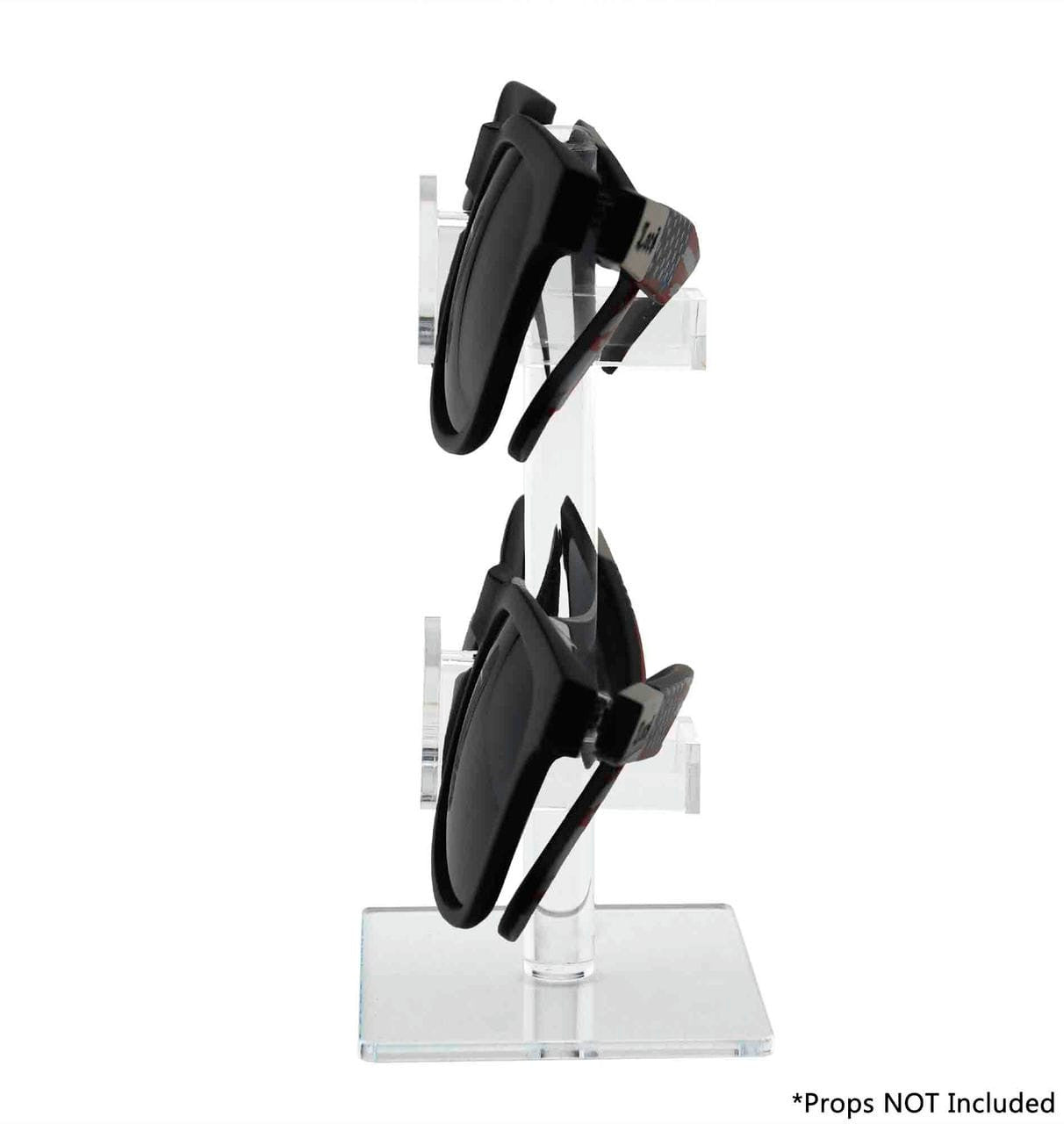 Double Tiered Eyewear Stand Countertop Display with Square Base