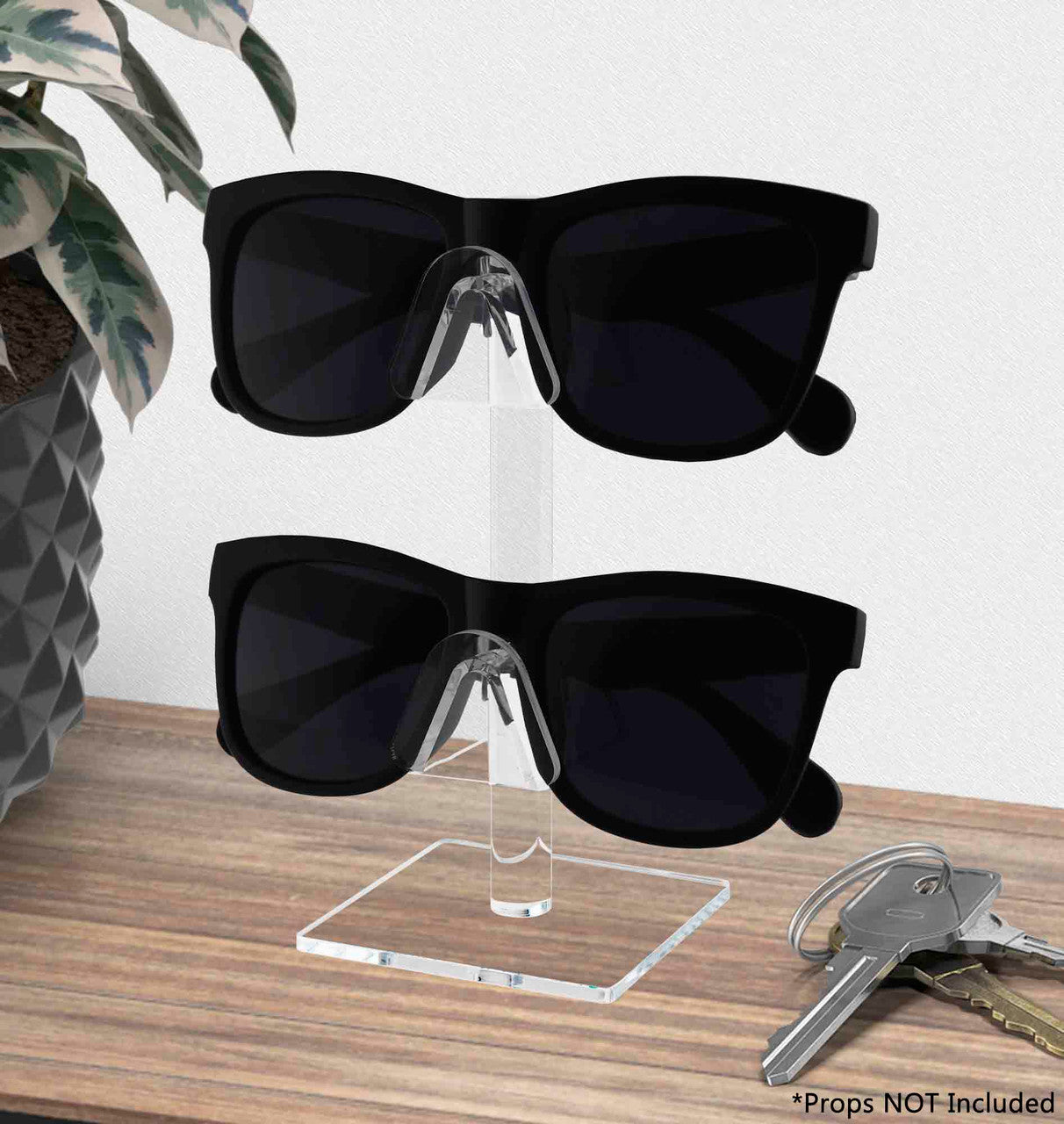 Double Tiered Pair Eyewear Square Base Countertop Display