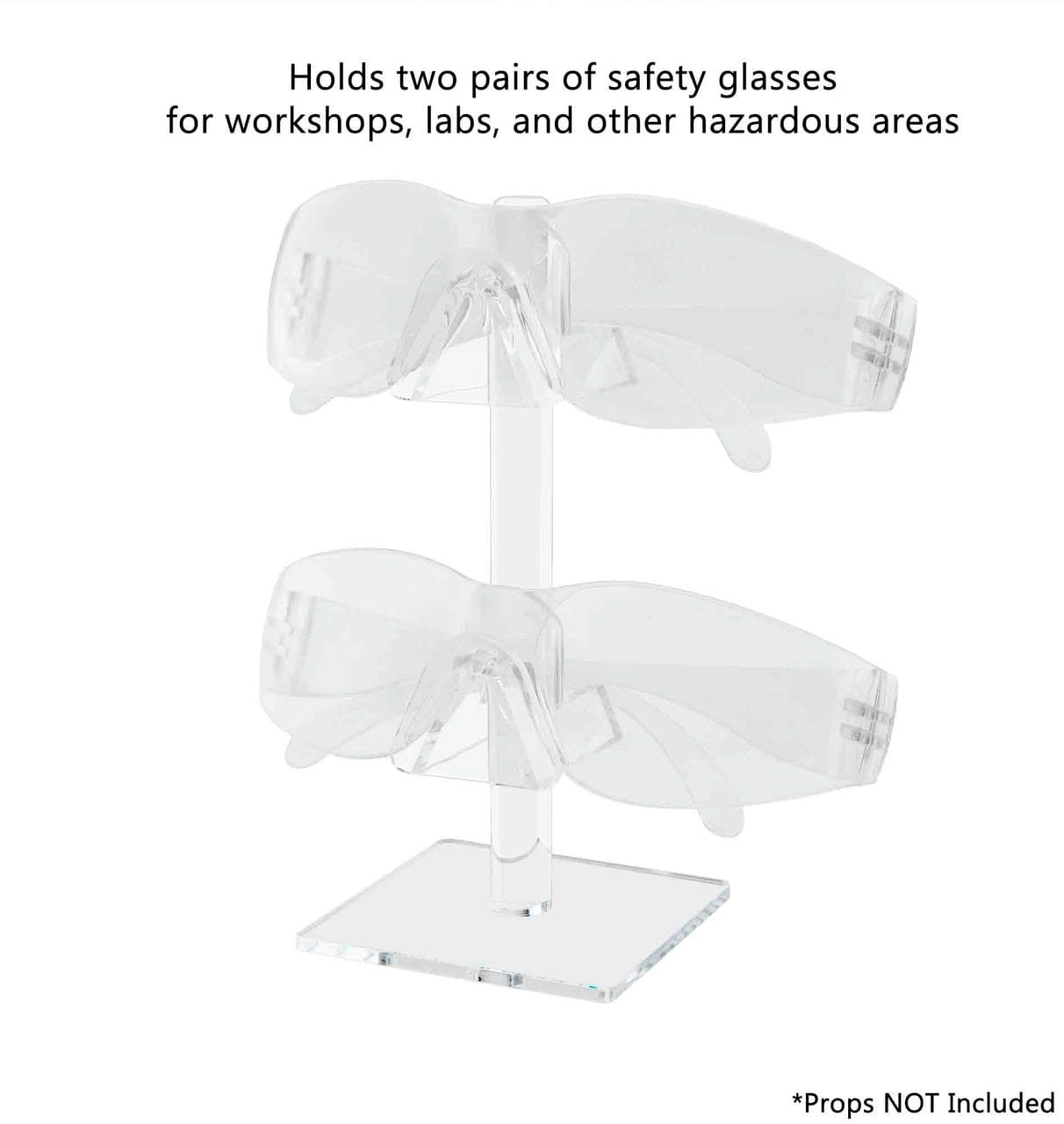Double Tiered Eyewear Stand Countertop Display with Square Base