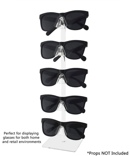 Eyewear Display Stand Sunglasses 5 Pair Tabletop with Square Base