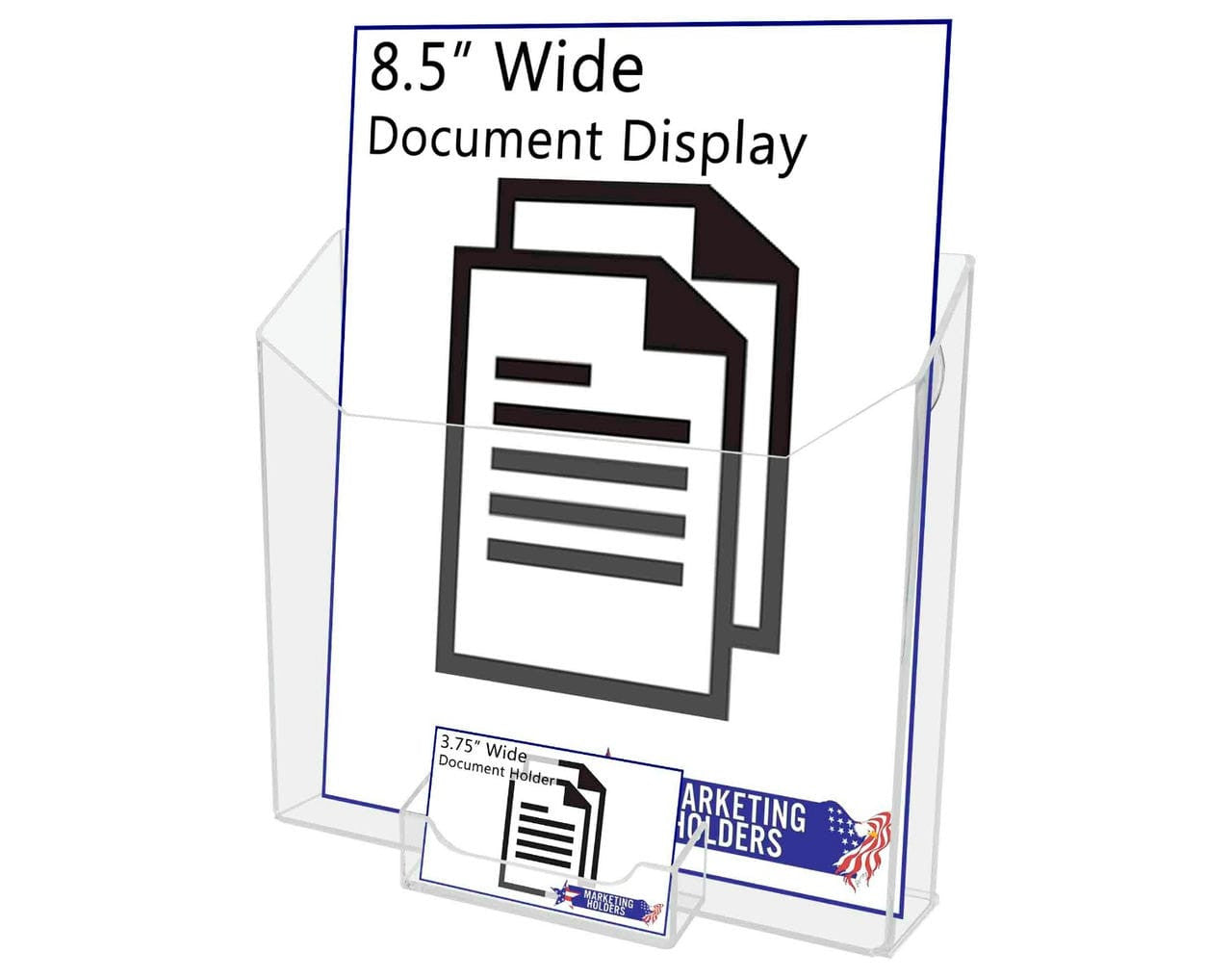 Suction Cup 8.5"W Catalog Holder with Card Pocket