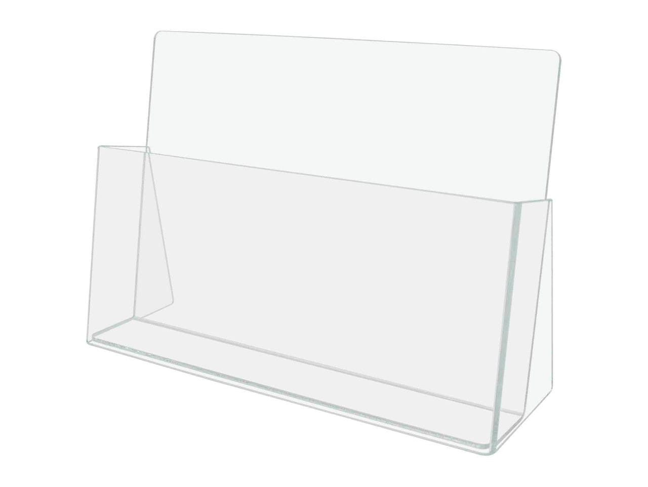 Eleven Inch Wide Catalog Magazine Literature Holder Slant Back Countertop