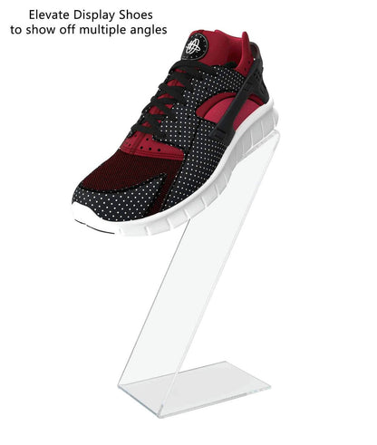 8.5"High Acrylic Display Shoe Riser  Z Shaped Footwear Stand