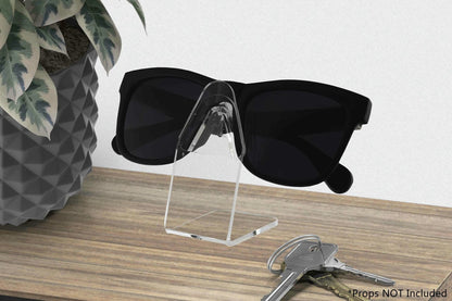 Slant Back Single Pair Eyewear Display Desk Organizer Stand