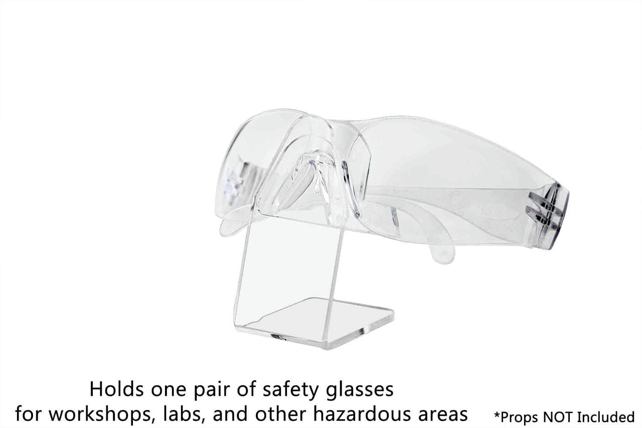 Slant Back Single Pair Eyewear Display Desk Organizer Stand