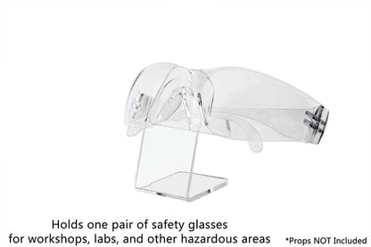 Slant Back Single Pair Eyewear Display Desk Organizer Stand