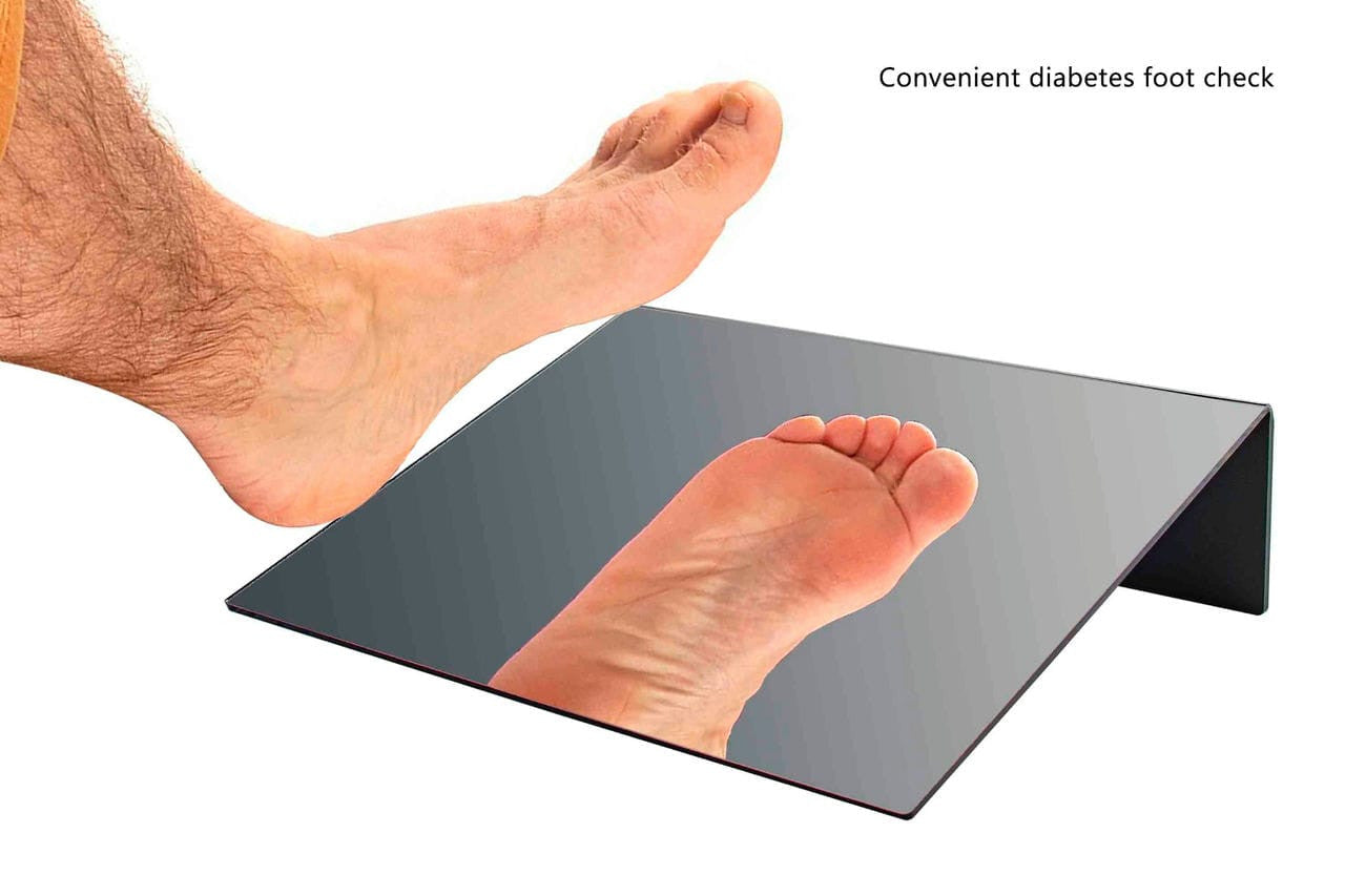 Ten by Eight Slant Back Acrylic Plastic Mirror Makeup Vanity Countertop Diabetes Foot Check