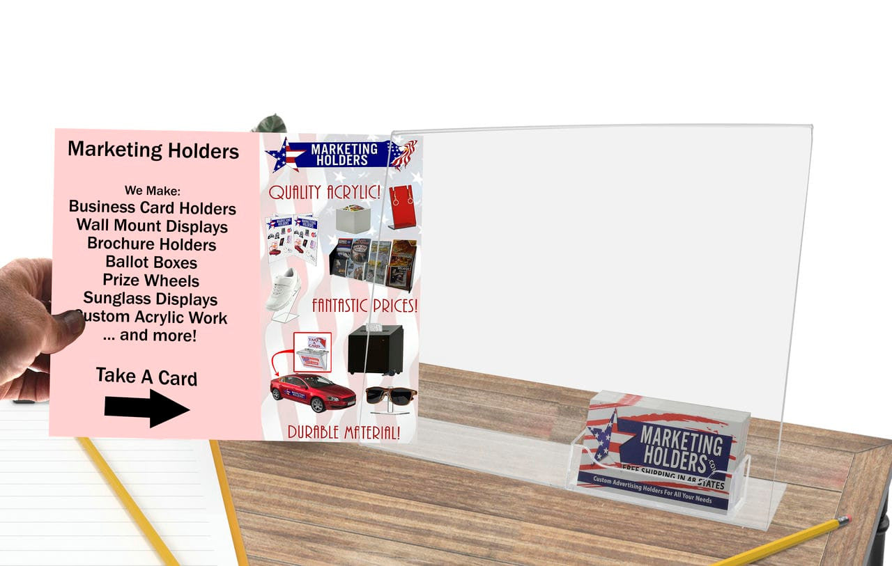 Landscape Advertising Front Office Sign Display with Appointment Card Slot