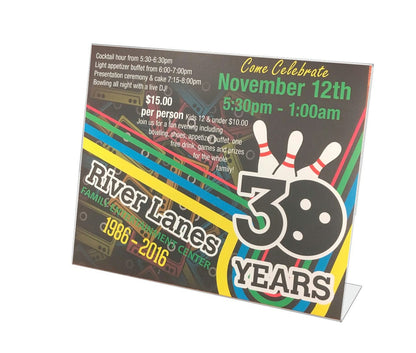 11"W x 8.5"H Sign Holder Ad Frame Display Stand Slant Back