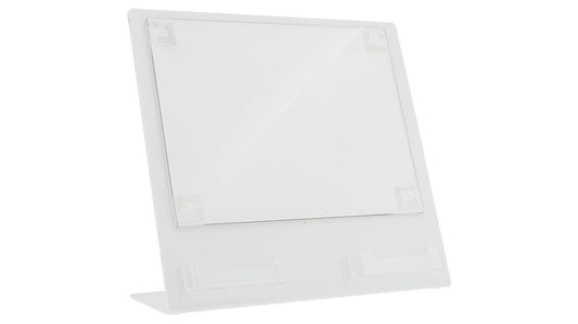 Eleven inch wide by Eight and a half inch high Sign Holder two Business Card Pocket Attached Display