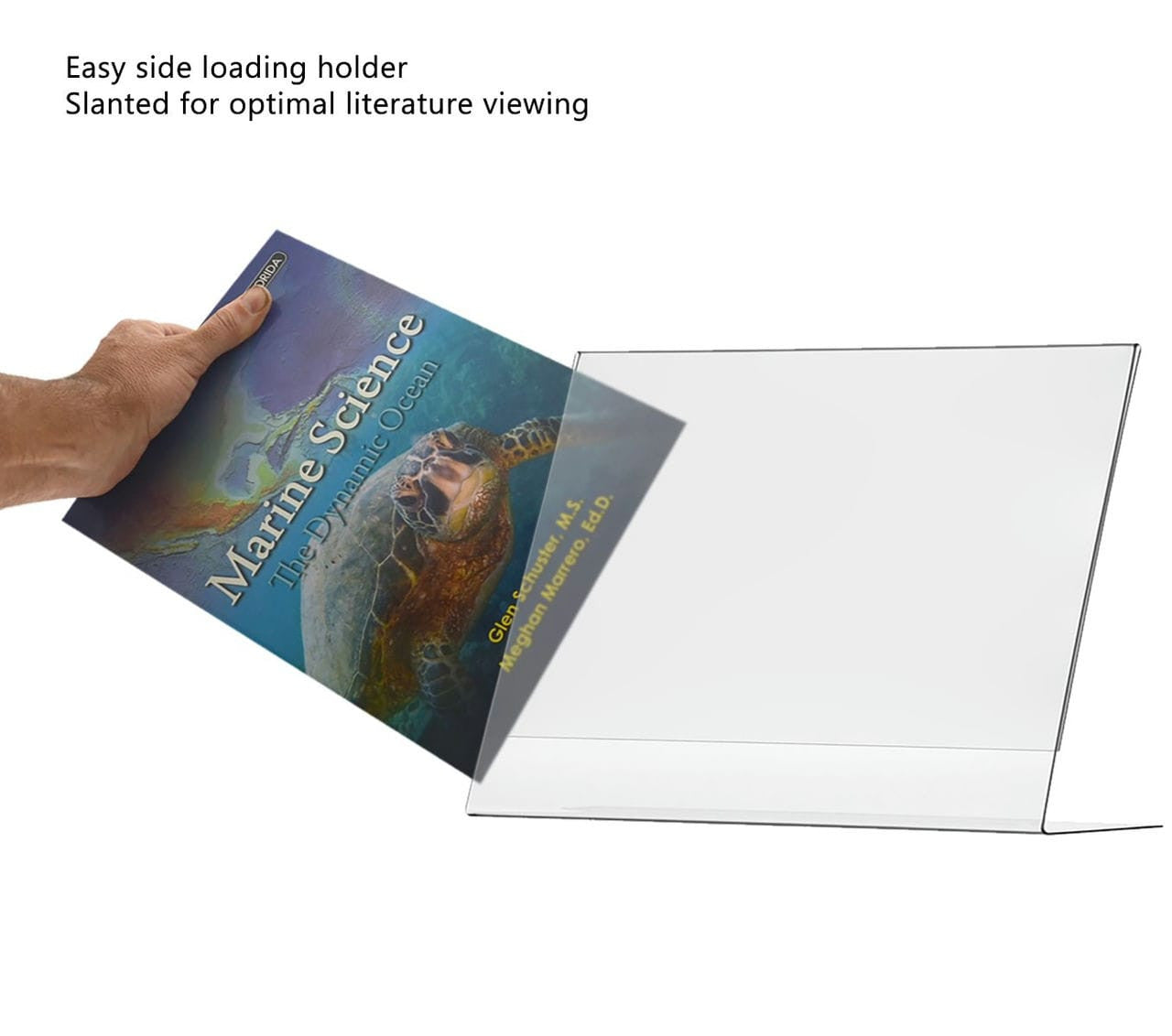 14"W x 11"H Sign Holder Landscape Frame Retail POP Display Stand