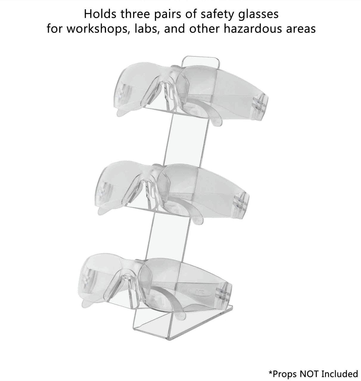 Three Pair Eyewear Stand Slant Back Retail Sunglasses Display