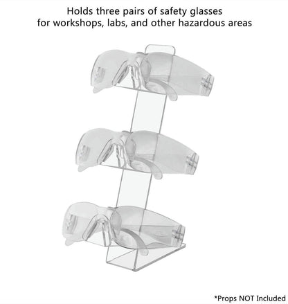 Three Pair Eyewear Stand Slant Back Retail Sunglasses Display