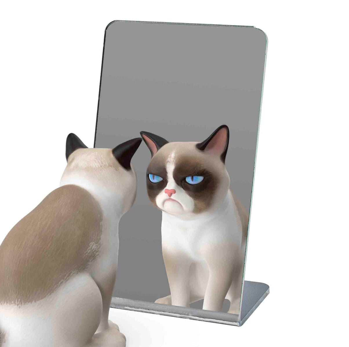 3" x 5" Acrylic Mirror Slant Back Freestanding Countertop Display