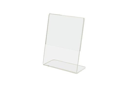 4"W x 5"H Sign Holder Photo Small Ad Frame Side Load Slanted