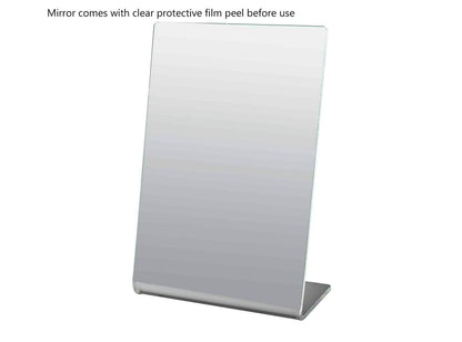 4" x 6" Acrylic Mirror Slant Back Freestanding Countertop Display