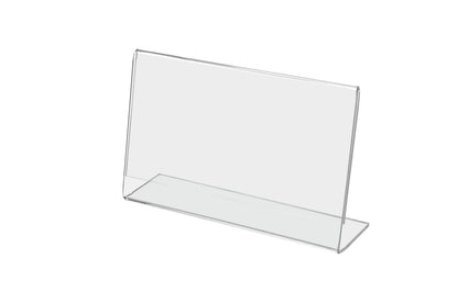 Sign Holder Photo Frame Side Load Table Slant Back Clear Acrylic