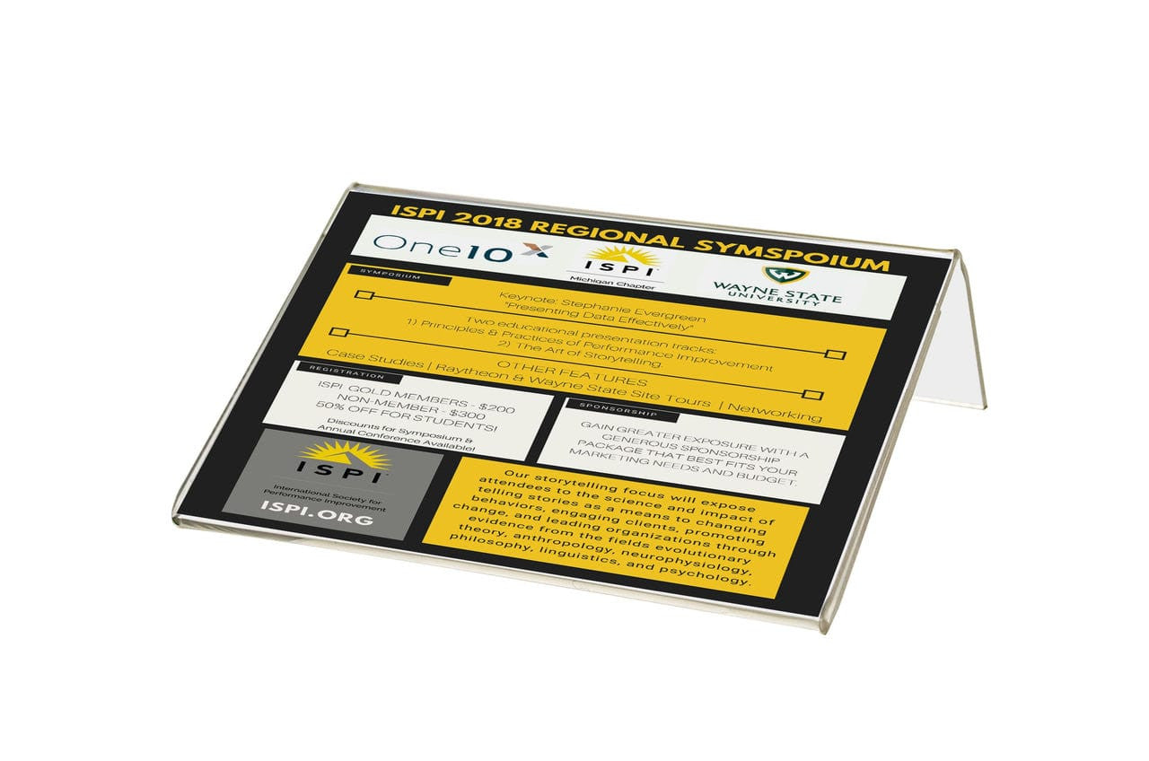 Sign Holder Photo Frame Side Load Table Slant Back Clear Acrylic