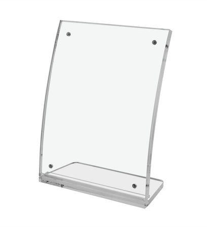 3.5"W x 5"H Curved Photo Display Frame with Magnet Closure and Base