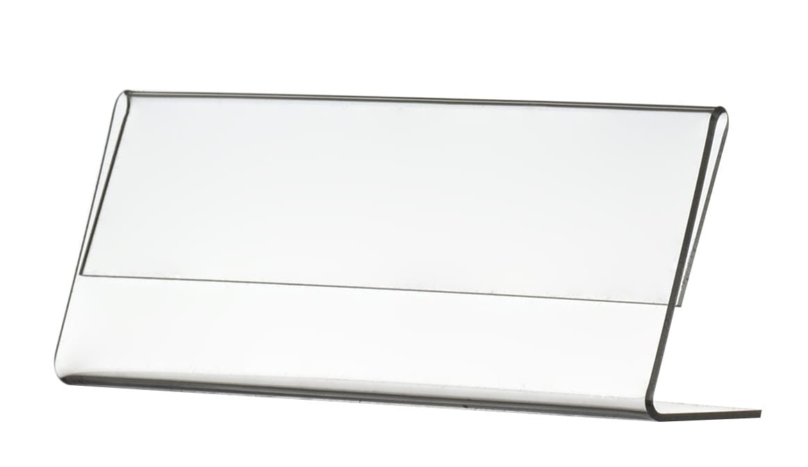 6"W x 2"H Name Plate Sign Holder Horizontal Side Load Display