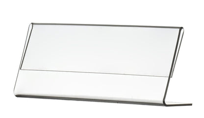 6"W x 2"H Name Plate Sign Holder Horizontal Side Load Display