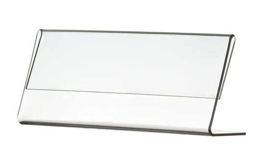 6"W x 2"H Name Plate Sign Holder Horizontal Side Load Display